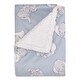 preview thumbnail 1 of 3, Disney Dumbo Sweet Little Baby Light Blue and White Super Soft Sherpa Baby Blanket