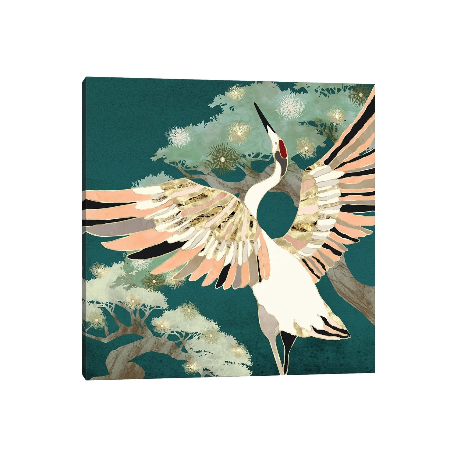 iCanvas "Golden Crane" by SpaceFrog Designs Canvas Print