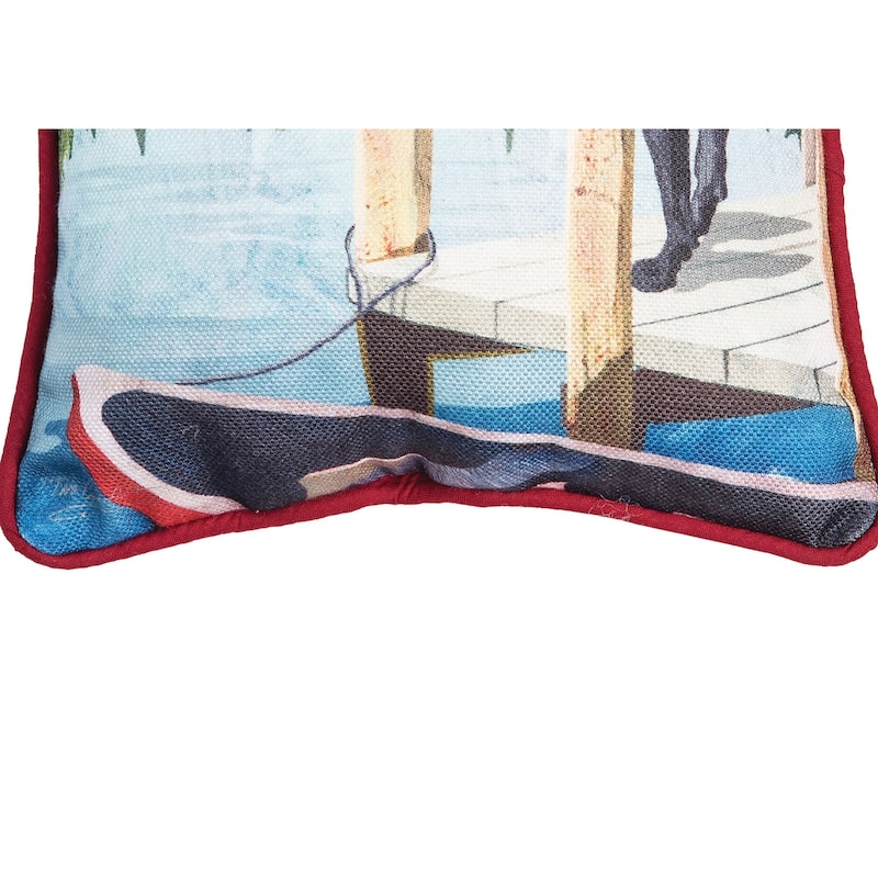 Dog Lake Pier Petite 8" x 8" Printed Throw Pillow
