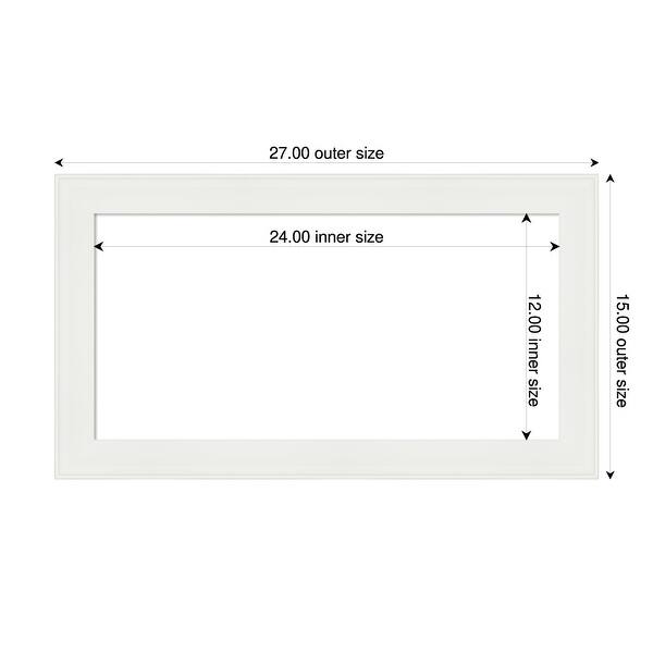dimension image slide 1 of 9, Amanti Art Vanity White Narrow Framed Dry Erase Magnetic Board