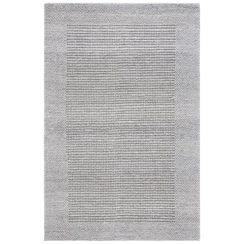 SAFAVIEH Handmade Natura Hendrien Farmhouse Wool Rug - 4' x 6' - Grey