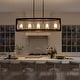 preview thumbnail 20 of 21, 5-Light Mid-Century Modern Industrial Linear Kitchen Island Pendant Vintage Rectangle Glass Chandelier