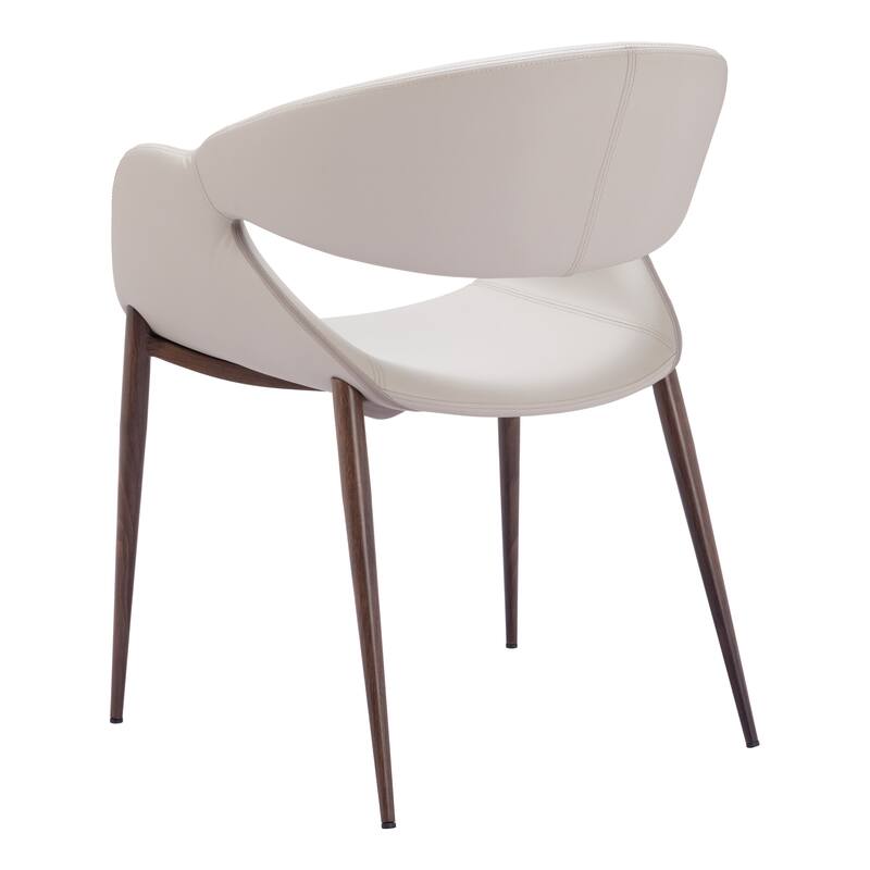 Limay Dining Chair Beige & Walnut