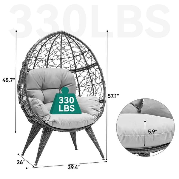 dimension image slide 2 of 3, Egg chair with bracket
