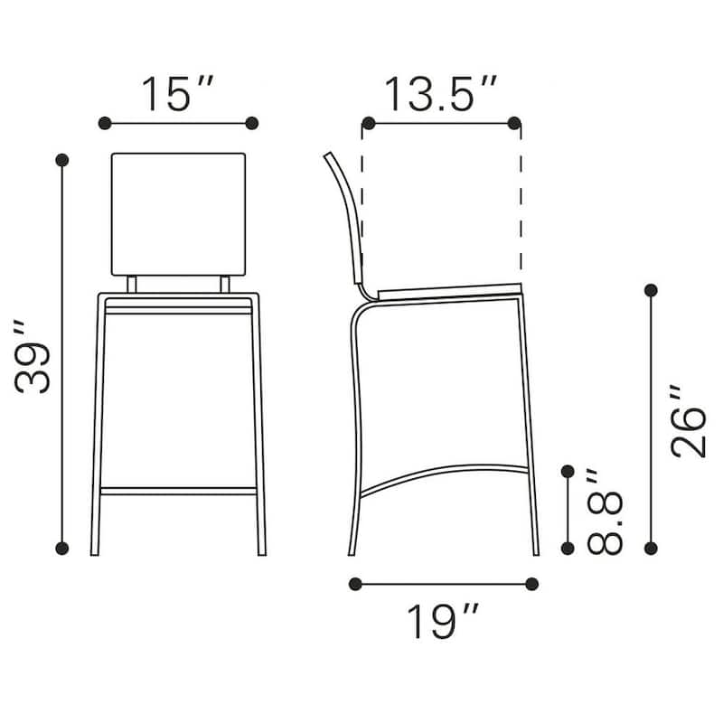 Criss Cross Counter Stool (Set of 2)