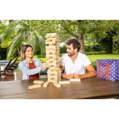 YardCandy Stars & Stripes Wooden Stacking Game