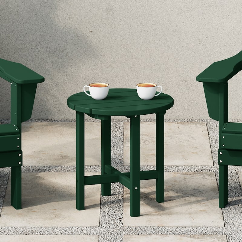Polytrends Altura Eco-friendly All Weather Round 18" Side Table