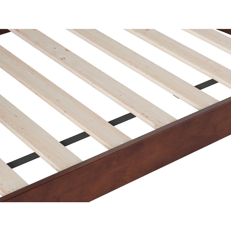 Victorian Daybed - Twin Wood Frame, Modern Design - Walnut Finish, 78.75" L