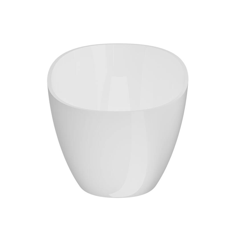 65" Glossy White Solid Surface Bathtub