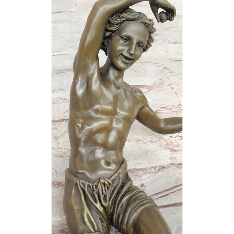 Young Boy Clical Dancer - Hot Cast Bronze Figure Sculpture By Duret