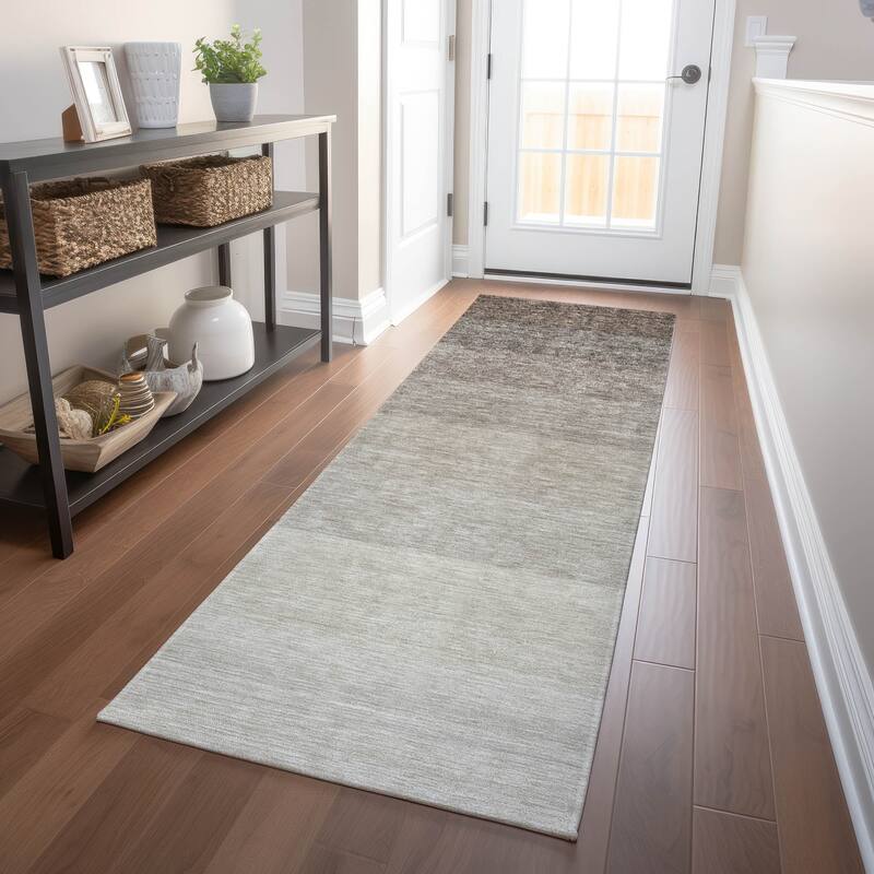 Machine Washable Indoor/ Outdoor Chantille Ombre Solid Rug