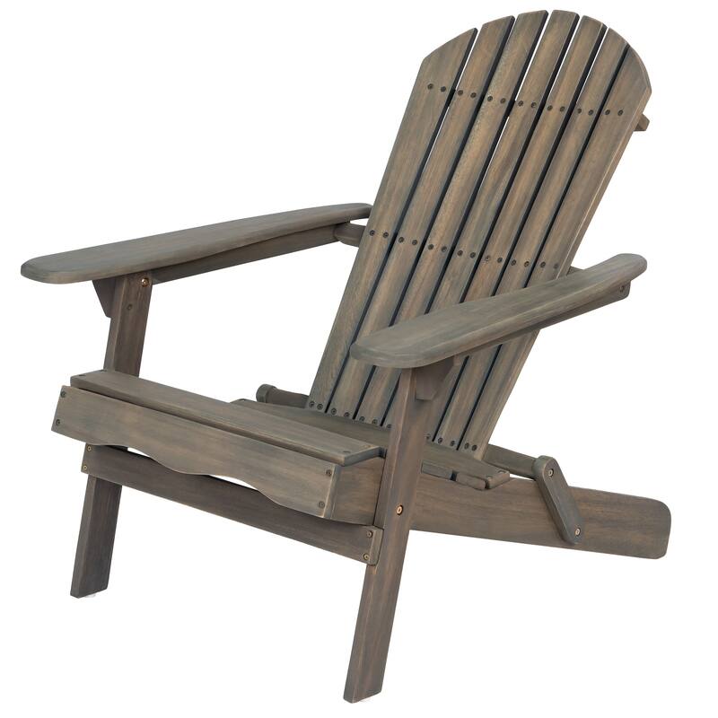 Rustic Acacia Wood Foldable Adirondack Chairs