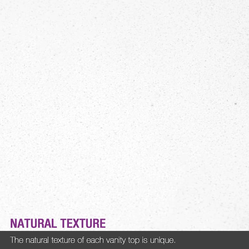 YASINU 60 inch Single Sink White Quartz Vanity Top(Not include cabinet)