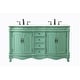 preview thumbnail 1 of 9, Elegant Lighting VF-1049-VW Windsor 60" Free Standing Double Basin Vintage Mint - Painted
