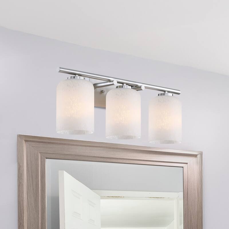 Bluestone Ridge 24 in. 3-Light Brushed Nickel Vanity Wall Light for Bathrooms - 5