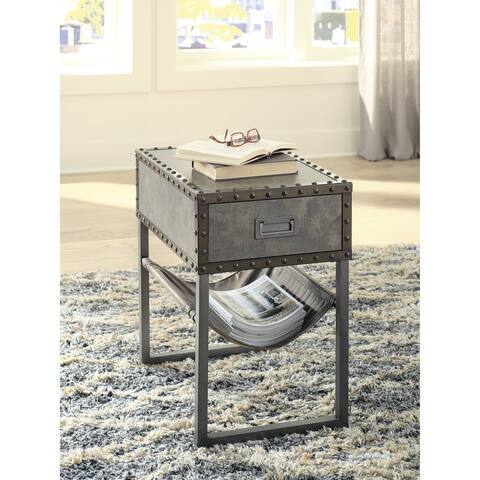 Ashley Furniture Derrylin Brown Chair Side End Table - 16"W x 25"D x 24"H