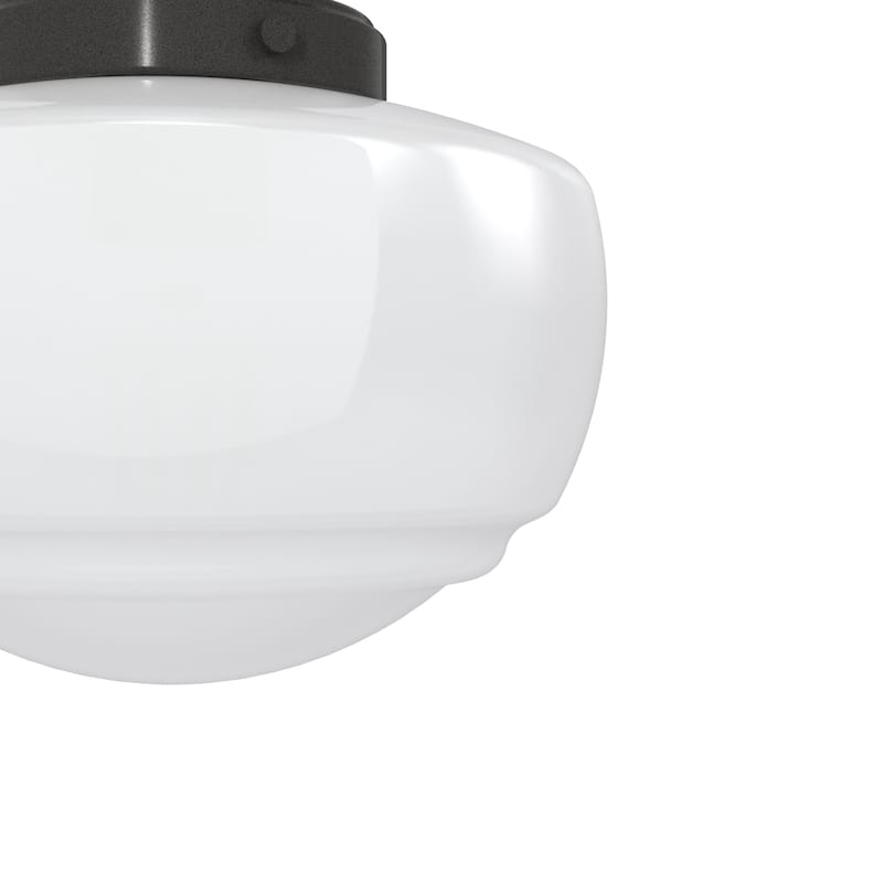 Hunter Saddle Creek 1 Light Contemporary Schoolhouse Flush Mount Ceiling Light - Bathroom, Hallway, Bedroom, Entry - Damp Rated!