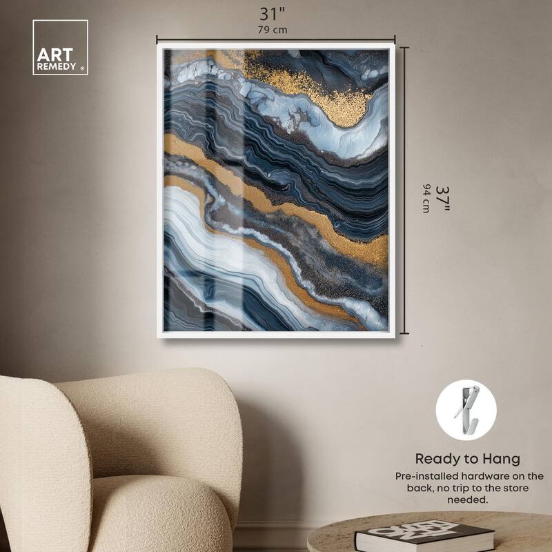 Acrylic Flow I Shadowbox by Art Remedy