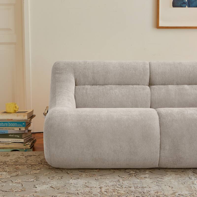 Chenille Loveseat, Memory Foam 2-Seater Couch Upholstered Deep Seat Sofa