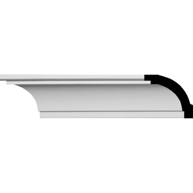Tyrone Smooth Crown Moulding - 1 1/2"H x 1 1/2"P x 2 1/4"F x 94 1/2"L - 1 1/2"H x 1 1/2"P x 2 1/4"F x 94 1/2"L
