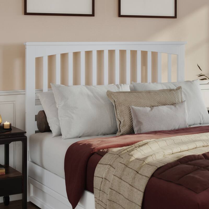 AFI Mission Headboard with Attachable Charger - White - Queen