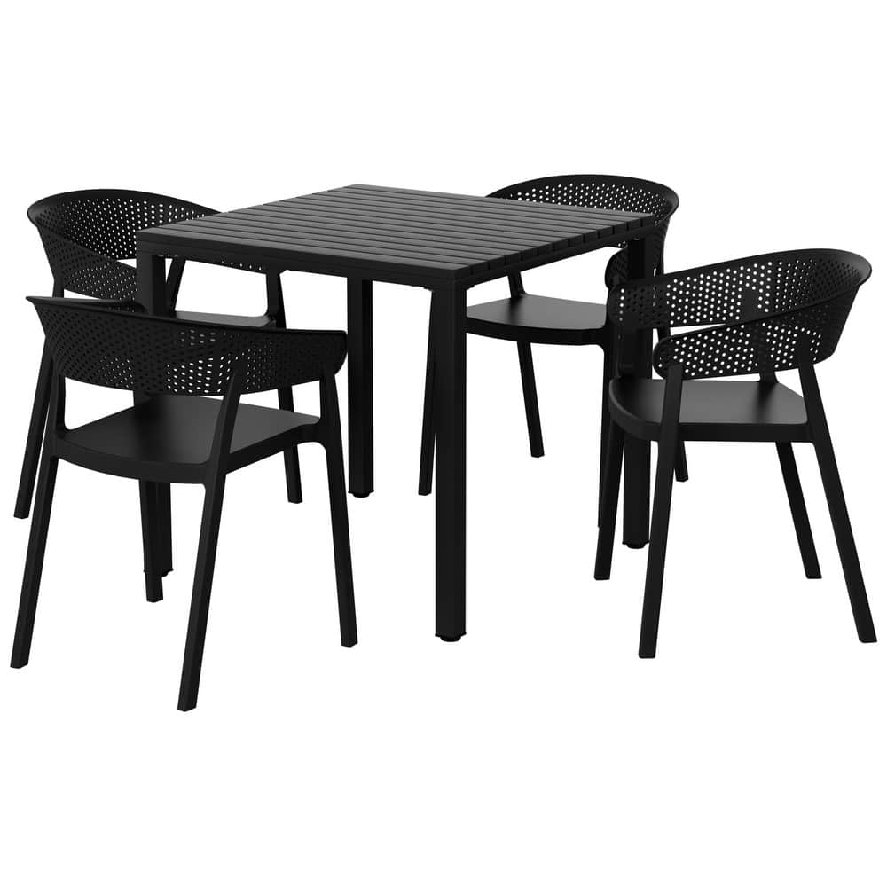 Frond and Form 4-Person Outdoor Square Dining Set