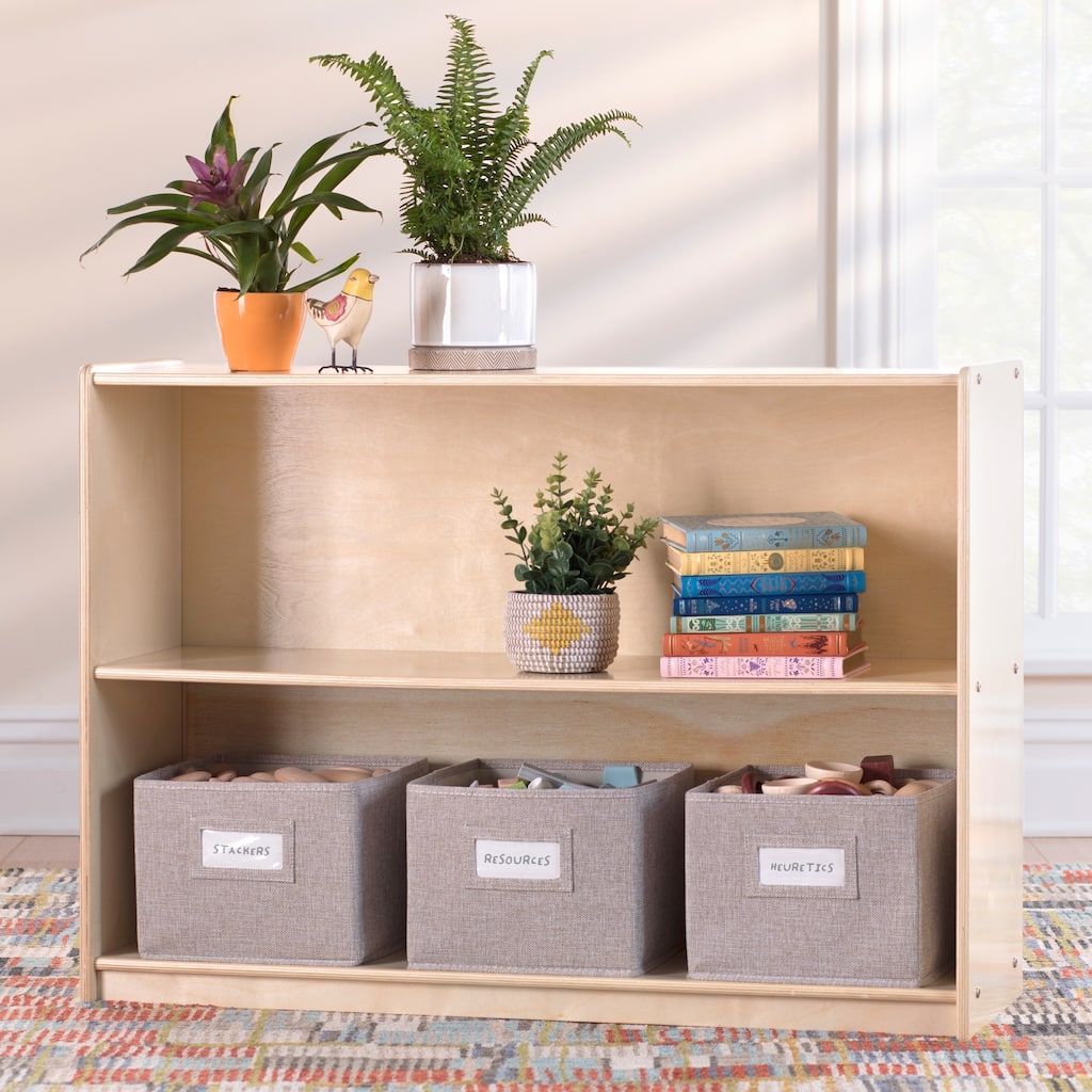 Guidecraft EdQ Essentials Two Shelf Open Storage 30''