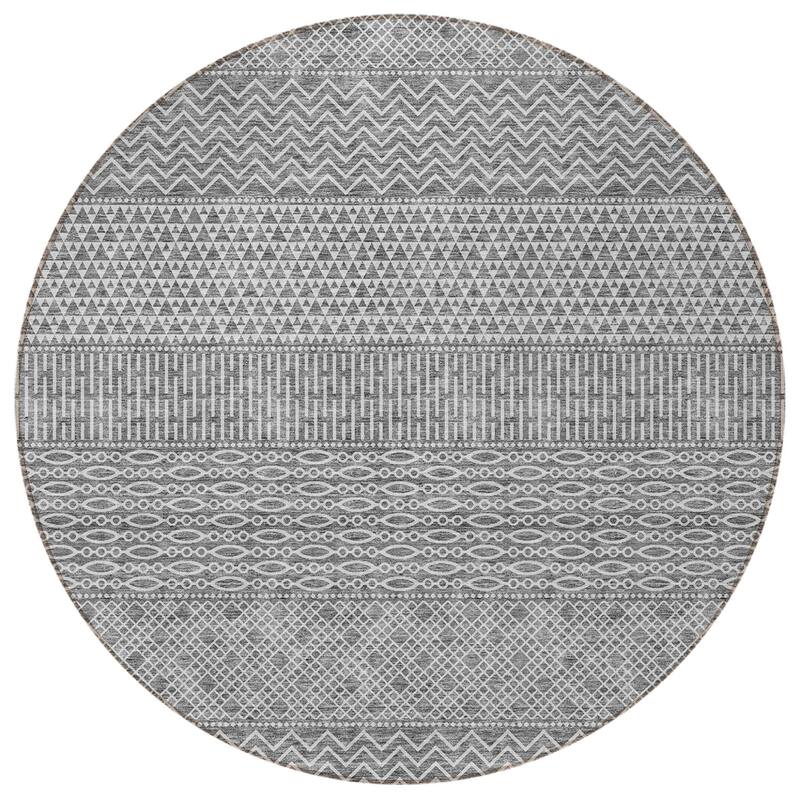 HomeRoots Chevron Modern Rectangle Outdoor Rug