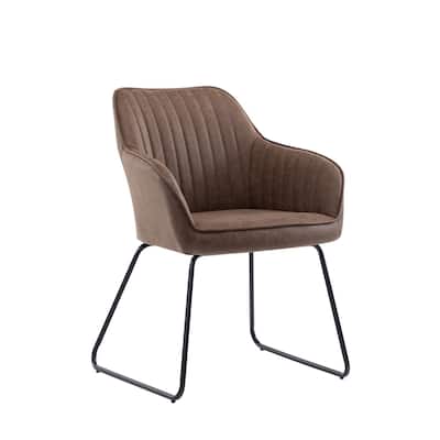 Porthos Home Kylo PU Leather Upholstered Dining Chair with Metal Legs