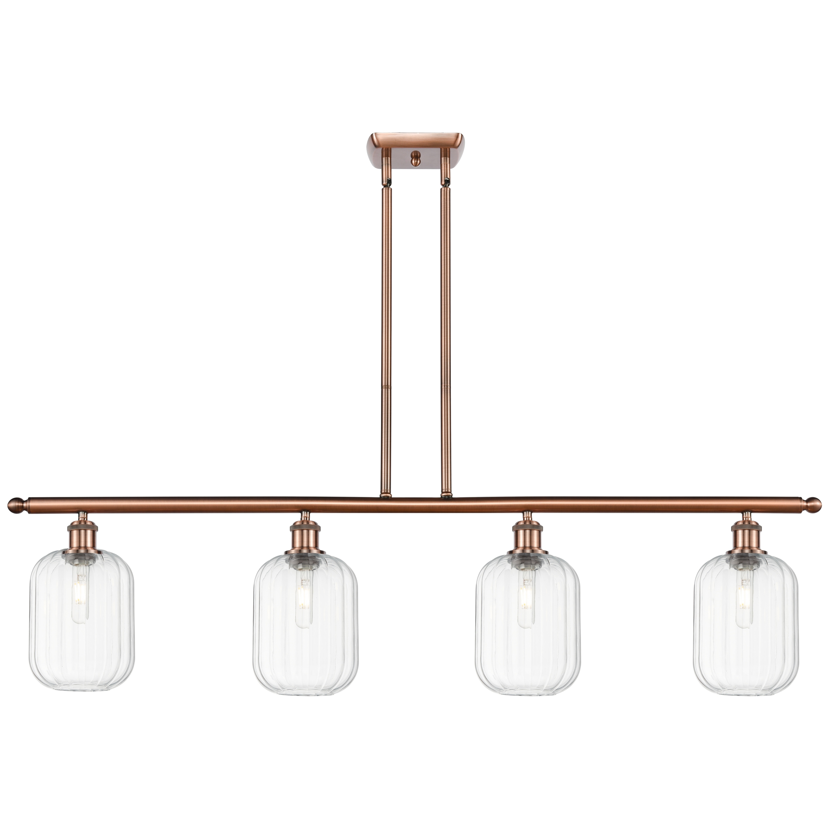 Innovations Lighting Endless Possibilities Ballston - Preston - 4 Light 48" Jar Shade Stem Hung Island Light