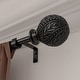 preview thumbnail 11 of 25, Acroma Black Adjustable Curtain Rod with Final Set 84-120 inches