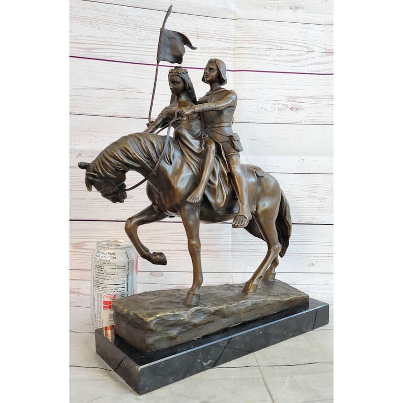Bronze Figure Sculpture Of A Couple On Horseback By Julius Schmidt-Felling