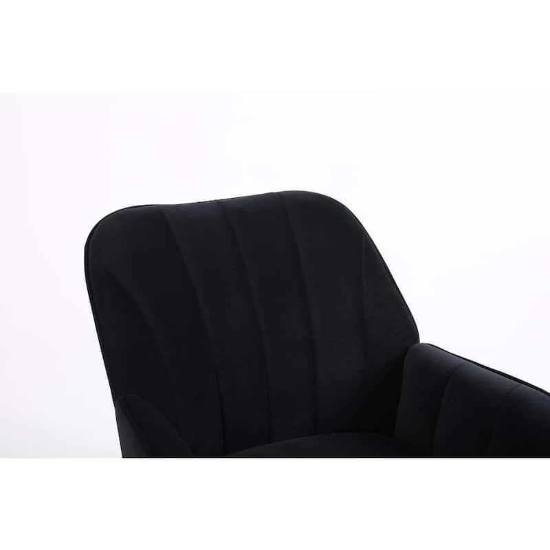 Mid Century Chair Black Velvet Armchair Wingback Chairs Accent Chairs