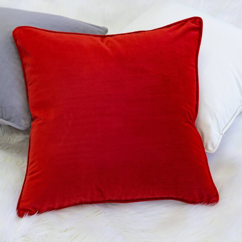 Elisa Velvet 20" Square Decorative Throw Pillow 2PK