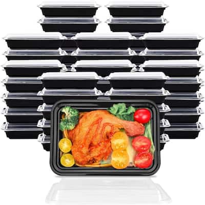 50 Pack 16 oz Meal Prep Containers Plastic