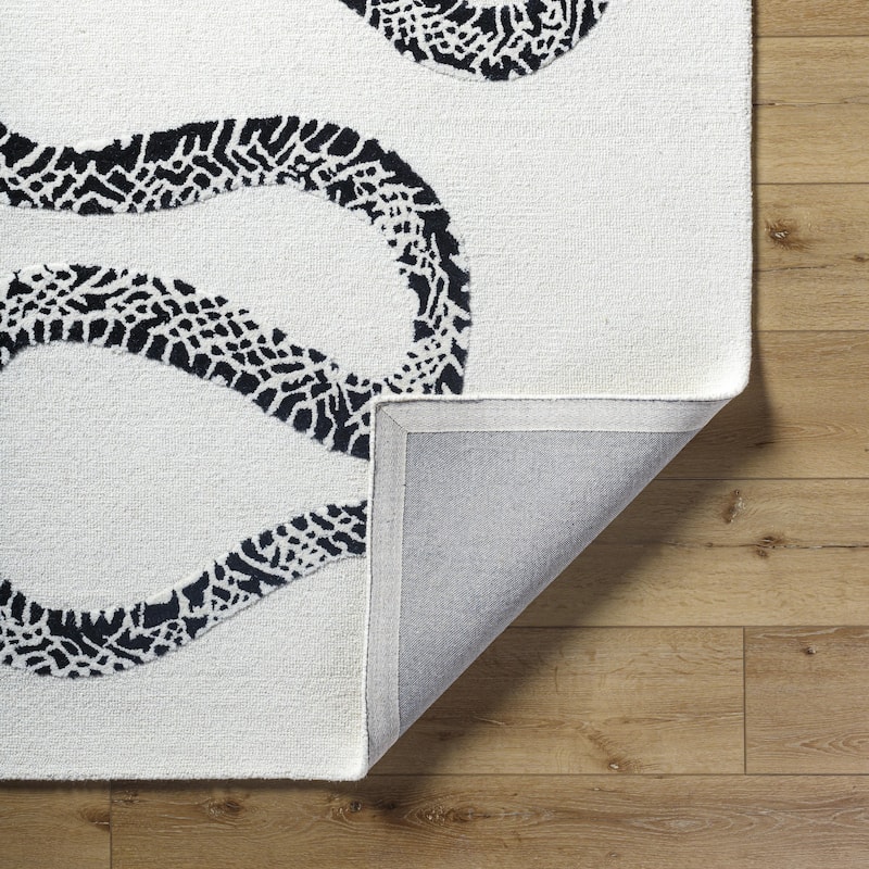 Rosemarie Casual Solid Color Wool Area Rug