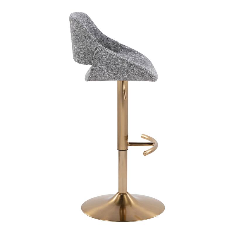 Silver Orchid Svellingen Adjustable Bar Stool with Rounded T Footrest - Set of 2