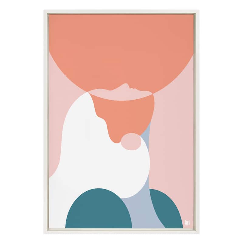 Kate and Laurel Sylvie Are Enough Framed Canvas by Maggie Stephenson - 23x33 - Plastic - White