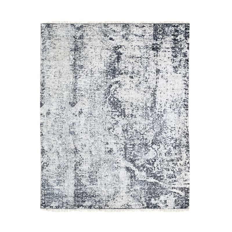 Ivory / Gray Transitional Modern Modern Area Rug - Elegant and Timeless Design - 7' x 9'