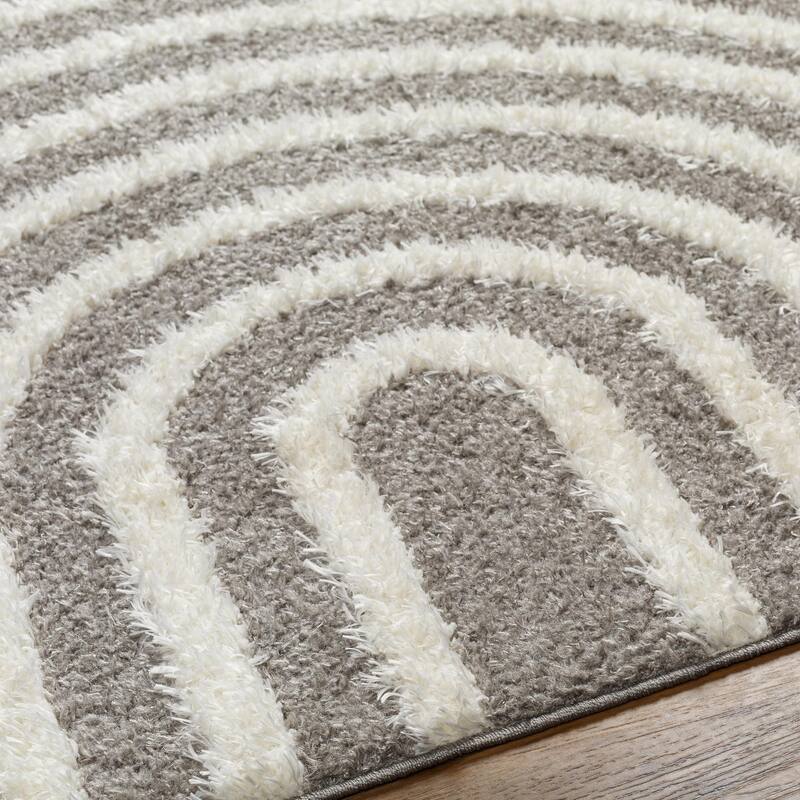 Livabliss Rodos Mod Neutral Rainbow Plush Area Rug