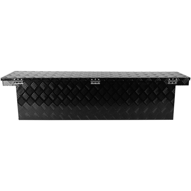 60 Inch Heavy Duty Aluminum Stripes Plated Tool Box Waterproof Storage Toolbox With Lock For RV ATV Trailer Truck
