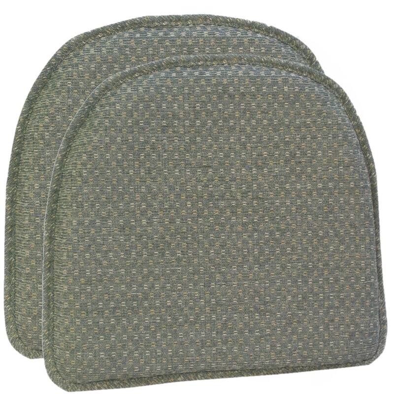 Klear Vu Raindrops Dining Chair Cushion Set - Celadon - Set of 2