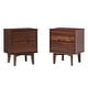 preview thumbnail 27 of 39, Middlebrook Mid-Century Solid Wood 2-Drawer Nightstand, Set of 2