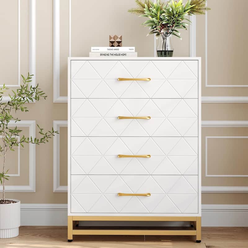 3 Drawer Dresser for Bedroom - White - 4-drawer