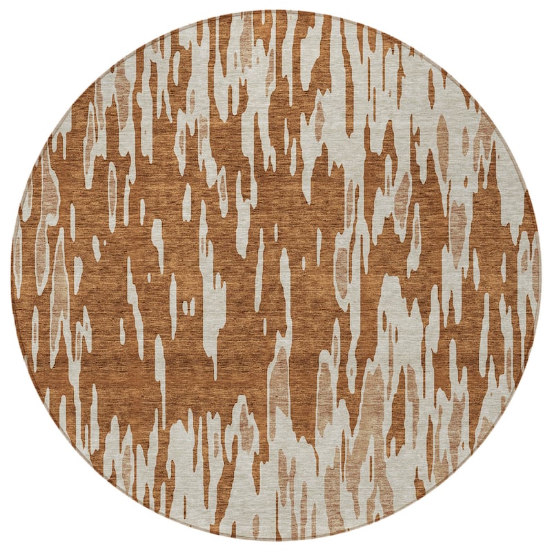 HomeRoots Abstract Transitional Rectangle Outdoor Rug