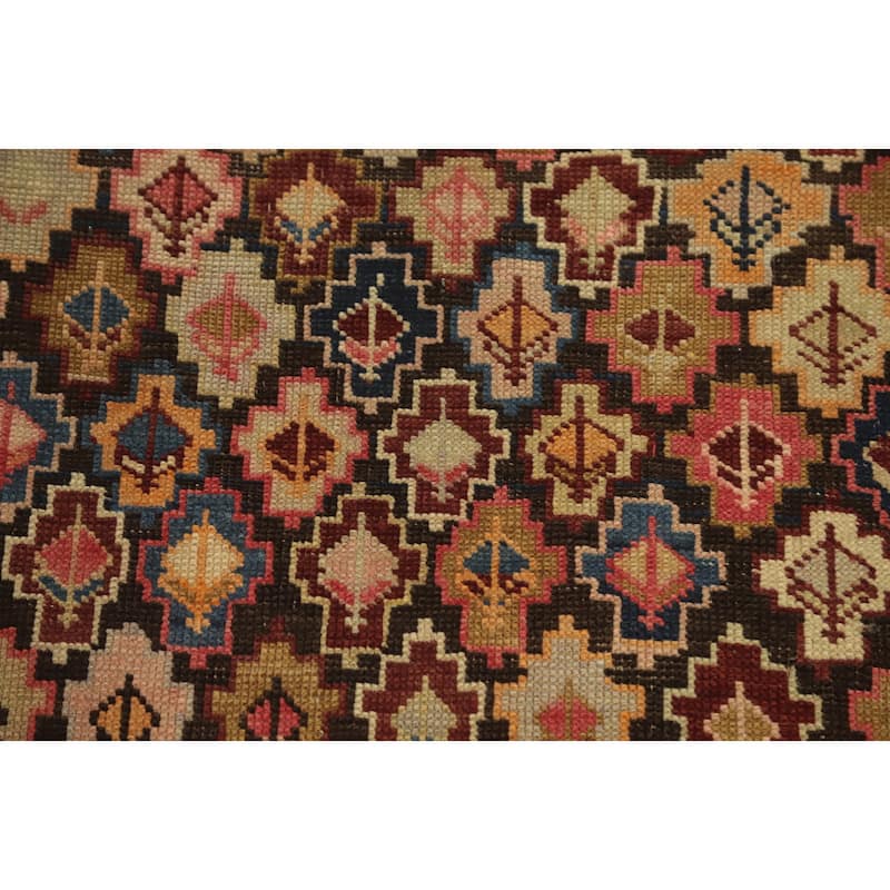 Hand Knotted Oriental 100% Wool Carpet Traditional Geometric Multi-Colored Kazak Area Rug - 5' 5'' X 3' 10''