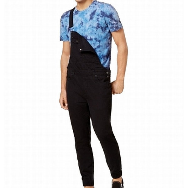 black jogger overalls