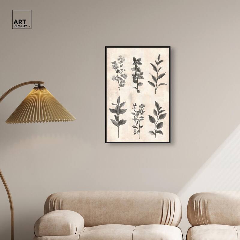 Sepia Stems Canvas by Art Remedy