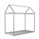 preview thumbnail 6 of 7, Kids Twin Metal House Bed Frame - Sturdy Platform Bed with Adjustable Height and Creative Playhouse Design
