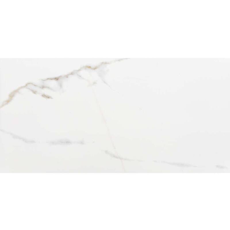 Chronos 13x26 White/ Gold Matte Porcelain Tile - Floor, Wall - Large Format